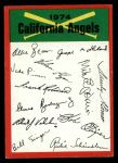 1974 Topps Red Team Checklist   Angels Team Checklist Front Thumbnail