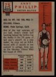 1957 Topps #75  Andy Phillip  Back Thumbnail