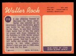 1970 Topps #218  Walter Rock  Back Thumbnail