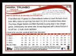 2014 Topps Update #32  Mark Trumbo   Back Thumbnail