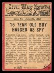 1965 A & BC England Civil War News #25   Hanging the Spy Back Thumbnail