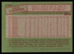 1985 Topps #290  Cecil Cooper  Back Thumbnail