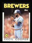 1986 Topps #385  Cecil Cooper  Front Thumbnail