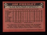 1986 Topps #598  Jim Presley  Back Thumbnail