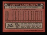 1986 Topps #406  Scott Sanderson  Back Thumbnail