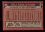 1986 Topps #229  Bill Gullickson  Back Thumbnail