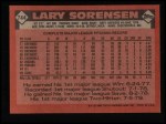 1986 Topps #744  Lary Sorensen  Back Thumbnail