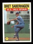 1986 Topps #720   -  Bret Saberhagen All-Star Front Thumbnail