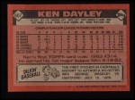 1986 Topps #607  Ken Dayley  Back Thumbnail