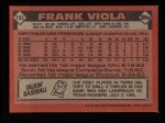 1986 Topps #742  Frank Viola  Back Thumbnail