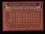 1986 Topps #564  Warren Brusstar  Back Thumbnail