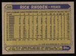 1987 Topps #365  Rick Rhoden  Back Thumbnail