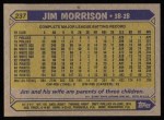 1987 Topps #237  Jim Morrison  Back Thumbnail