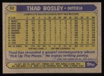 1987 Topps #58  Thad Bosley  Back Thumbnail