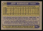 1987 Topps #389  Jeff D. Robinson  Back Thumbnail