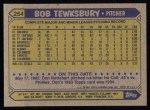 1987 Topps #254  Bob Tewksbury  Back Thumbnail