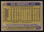 1987 Topps #627  Ken Oberkfell  Back Thumbnail