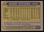 1987 Topps #649  Mickey Tettleton  Back Thumbnail
