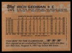 1988 Topps #245  Rich Gedman  Back Thumbnail