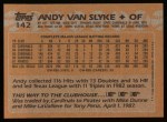 1988 Topps #142  Andy Van Slyke  Back Thumbnail