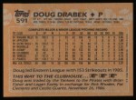 1988 Topps #591  Doug Drabek  Back Thumbnail