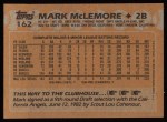 1988 Topps #162  Mark McLemore  Back Thumbnail