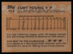 1988 Topps #103  Curt Young  Back Thumbnail