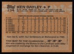 1988 Topps #234  Ken Dayley  Back Thumbnail
