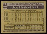 1990 Topps #24  Joe Hesketh  Back Thumbnail