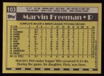 1990 Topps #103  Marvin Freeman  Back Thumbnail