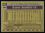 1990 Topps #48  Zane Smith  Back Thumbnail