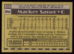 1990 Topps #656  Mackey Sasser  Back Thumbnail