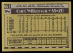 1990 Topps #667  Curt Wilkerson  Back Thumbnail