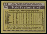 1990 Topps #69  Todd Frohwirth  Back Thumbnail