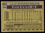 1990 Topps #756  Ken Howell  Back Thumbnail