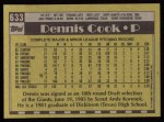 1990 Topps #633  Dennis Cook  Back Thumbnail