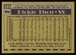 1990 Topps #269  Dickie Thon  Back Thumbnail