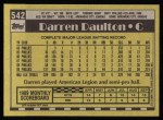 1990 Topps #542  Darren Daulton  Back Thumbnail