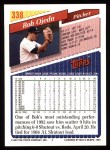 1993 Topps #338  Bob Ojeda  Back Thumbnail