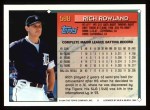 1994 Topps #588  Rich Rowland  Back Thumbnail