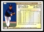 1999 Topps #179  Jeff Montgomery  Back Thumbnail