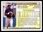 1999 Topps #94  Matt Lawton  Back Thumbnail