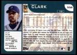 2001 Topps #556  Tony Clark  Back Thumbnail