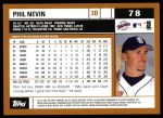 2002 Topps #78  Phil Nevin  Back Thumbnail