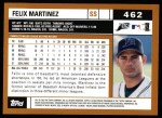 2002 Topps #462  Felix Martinez  Back Thumbnail