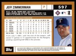 2002 Topps #597  Jeff Zimmerman  Back Thumbnail