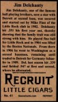 1912 T207 Reprint  Jim Delahanty   Back Thumbnail