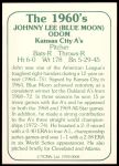 1978 TCMA The 1960's #68  Blue Moon Odom  Back Thumbnail