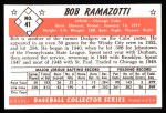 1953 Bowman B&W Reprint #41  Bob Ramazzotti  Back Thumbnail
