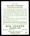 1933 Goudey Reprint #121  Walter Stewart  Back Thumbnail